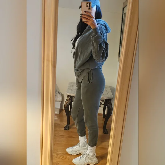 Joah Brown 3-Piece Set S/M Washed Sage French Terry Retail $450+ - Picture 10 of 16